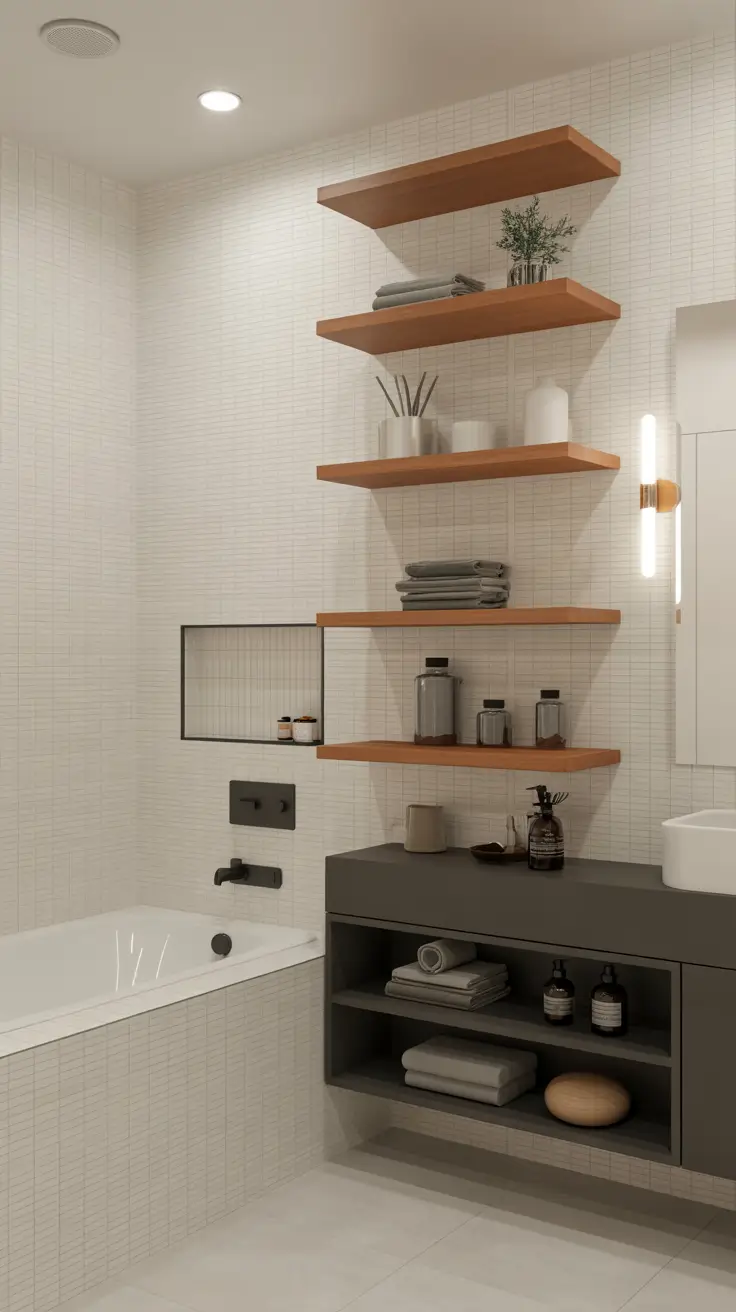 27 Bathroom Shelves Ideas 2026: Creative, Modern, Rustic and DIY Inspiration