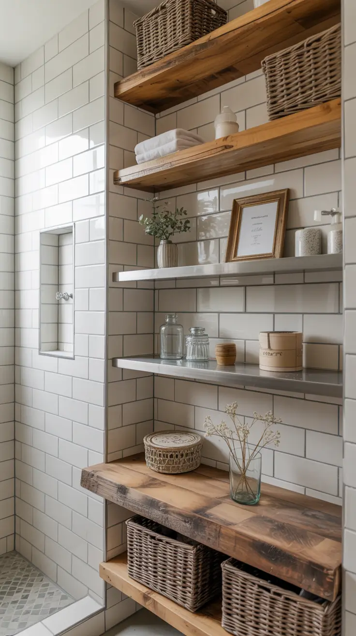 27 Bathroom Shelves Ideas 2026: Creative, Modern, Rustic and DIY Inspiration