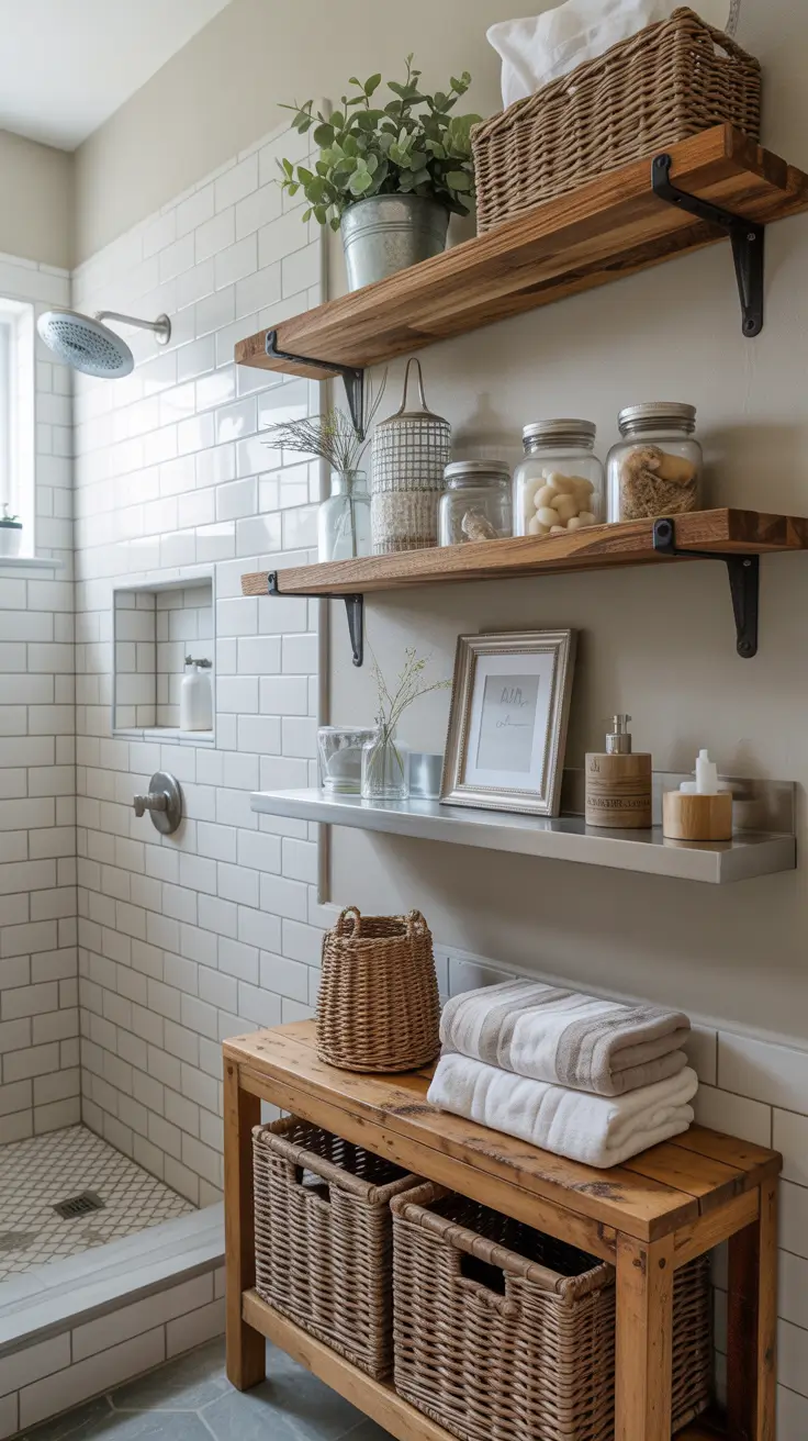 27 Bathroom Shelves Ideas 2026: Creative, Modern, Rustic and DIY Inspiration