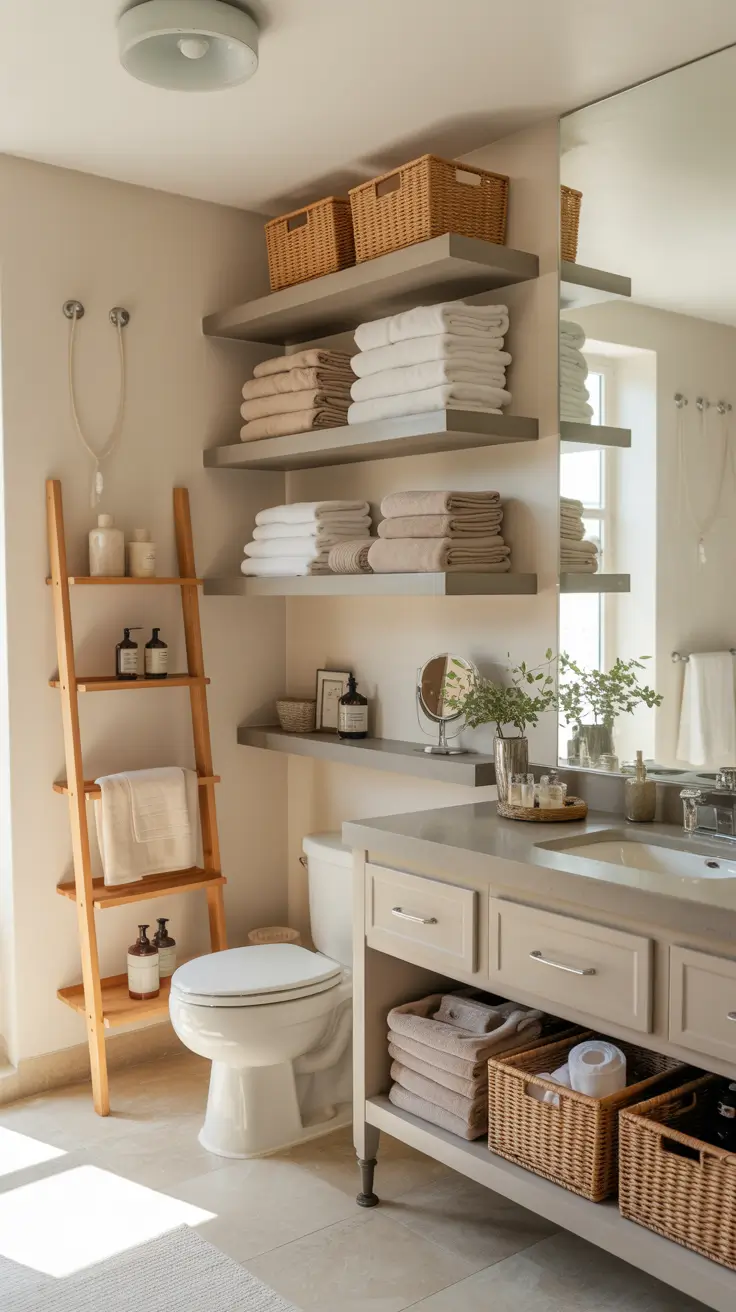 27 Bathroom Shelves Ideas 2026: Creative, Modern, Rustic and DIY Inspiration