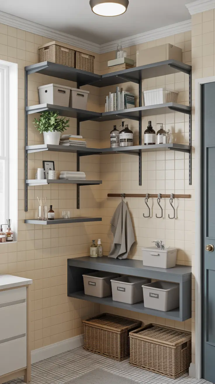 27 Bathroom Shelves Ideas 2026: Creative, Modern, Rustic and DIY Inspiration