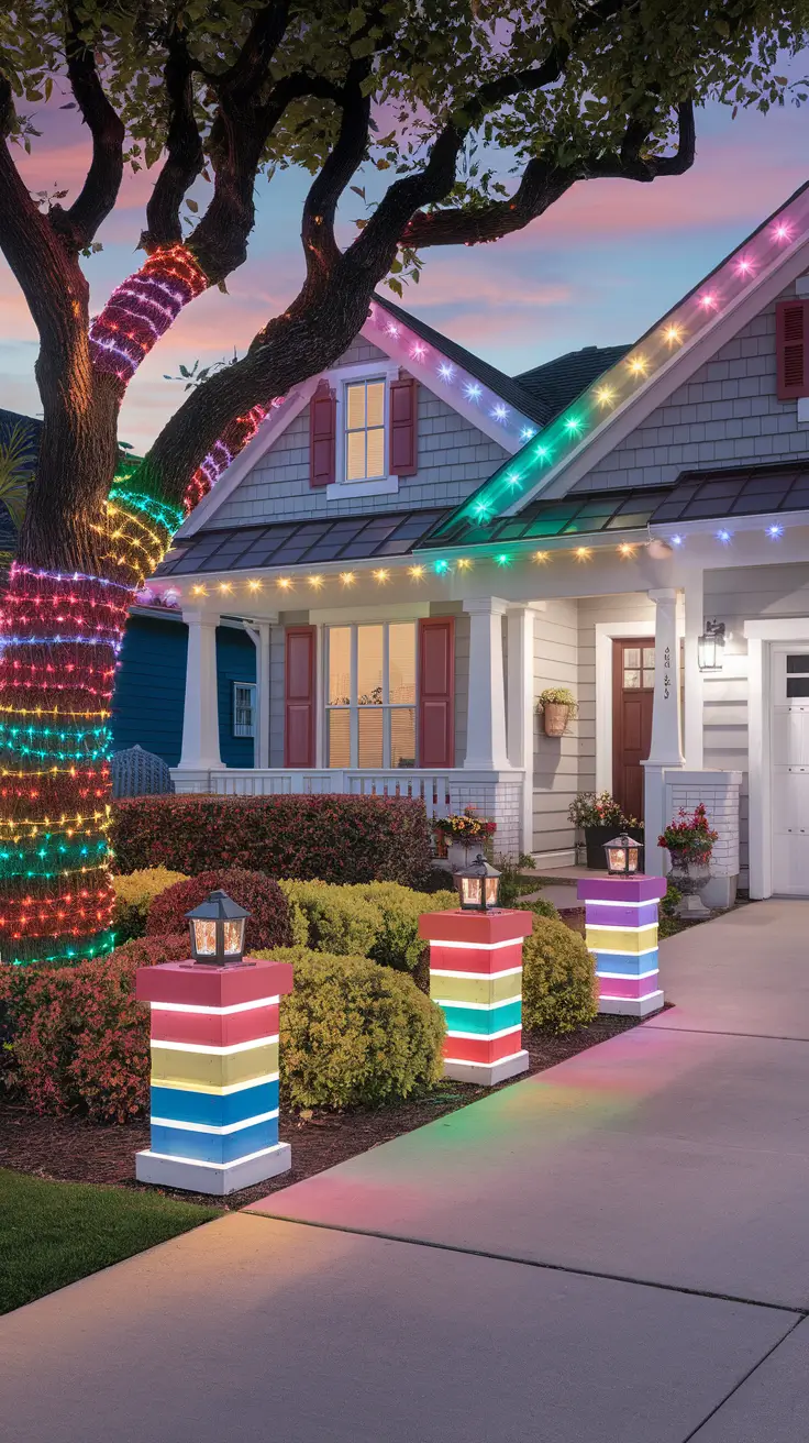 27 Christmas Lights Outside Ideas 2026 - Colored and Outdoor Decorations