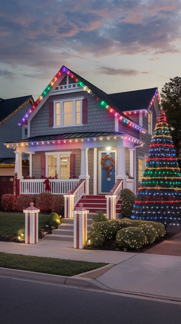 27 Christmas Lights Outside Ideas 2026 - Colored and Outdoor Decorations