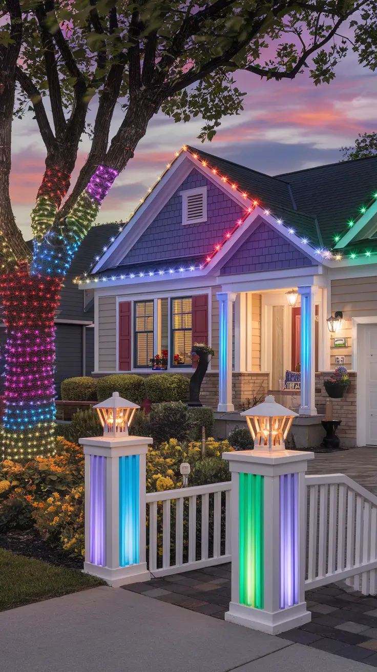 27 Christmas Lights Outside Ideas 2026 - Colored and Outdoor Decorations