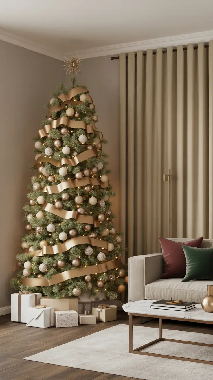 27 Gold Christmas Tree 2025 - Elegant and Modern Ideas for Festive Home Decor