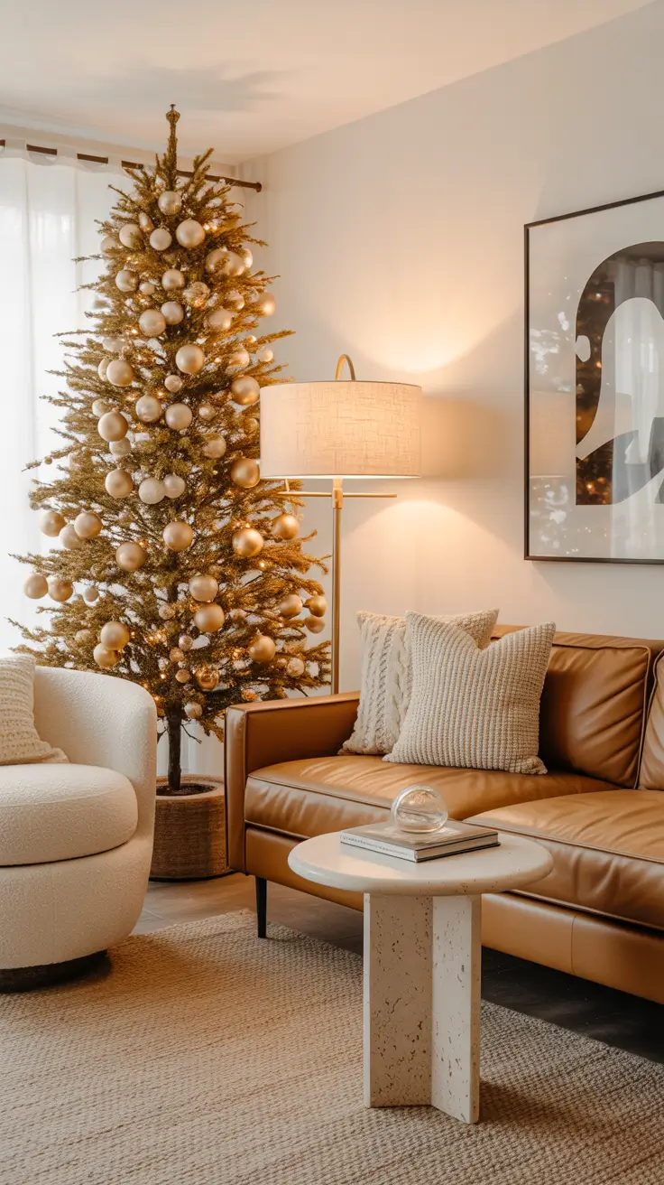 27 Gold Christmas Tree 2025 - Elegant and Modern Ideas for Festive Home Decor