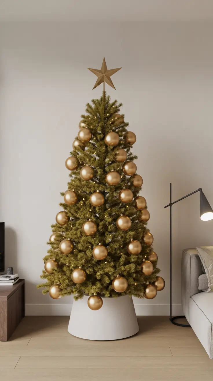 27 Gold Christmas Tree 2025 - Elegant and Modern Ideas for Festive Home Decor