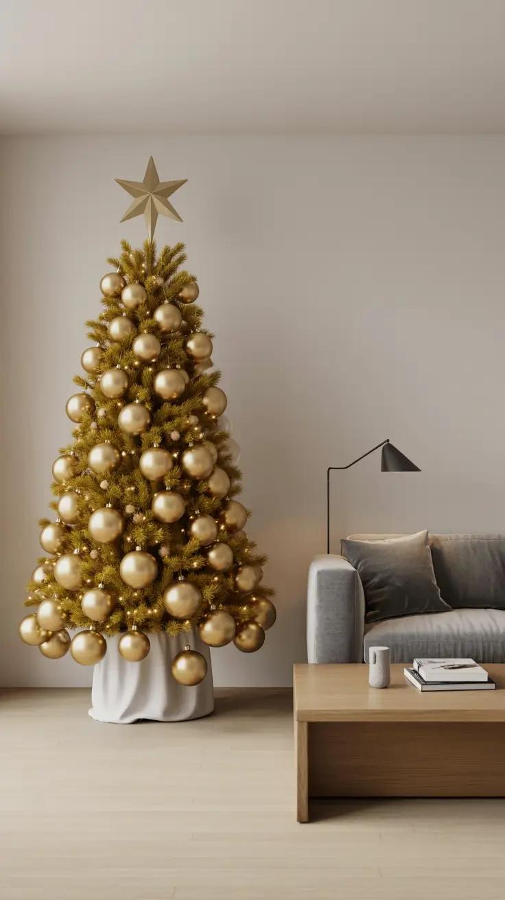 27 Gold Christmas Tree 2025 - Elegant and Modern Ideas for Festive Home Decor