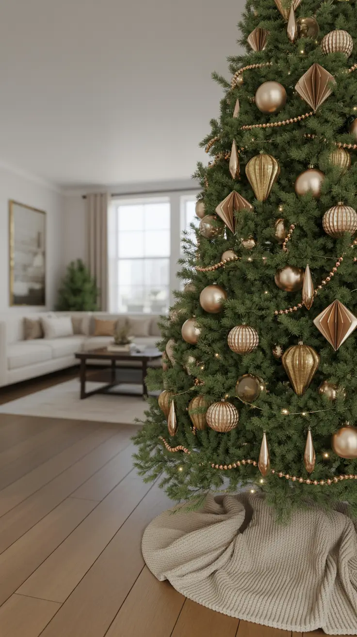27 Gold Christmas Tree 2025 - Elegant and Modern Ideas for Festive Home Decor