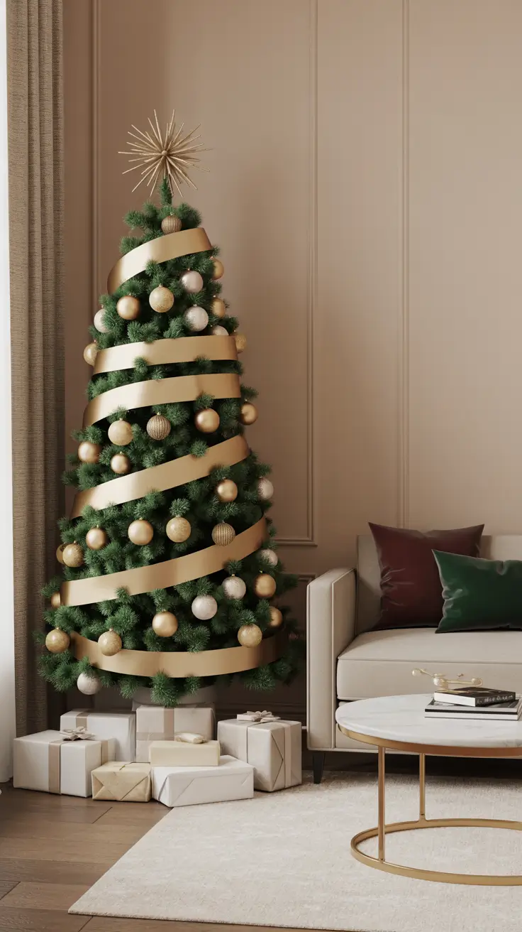 27 Gold Christmas Tree 2025 - Elegant and Modern Ideas for Festive Home Decor
