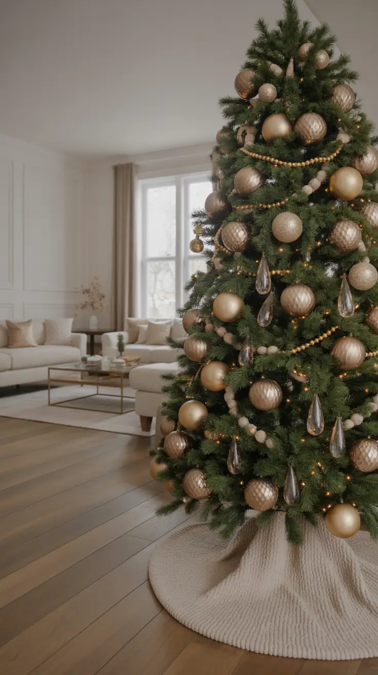 27 Gold Christmas Tree 2025 - Elegant and Modern Ideas for Festive Home Decor