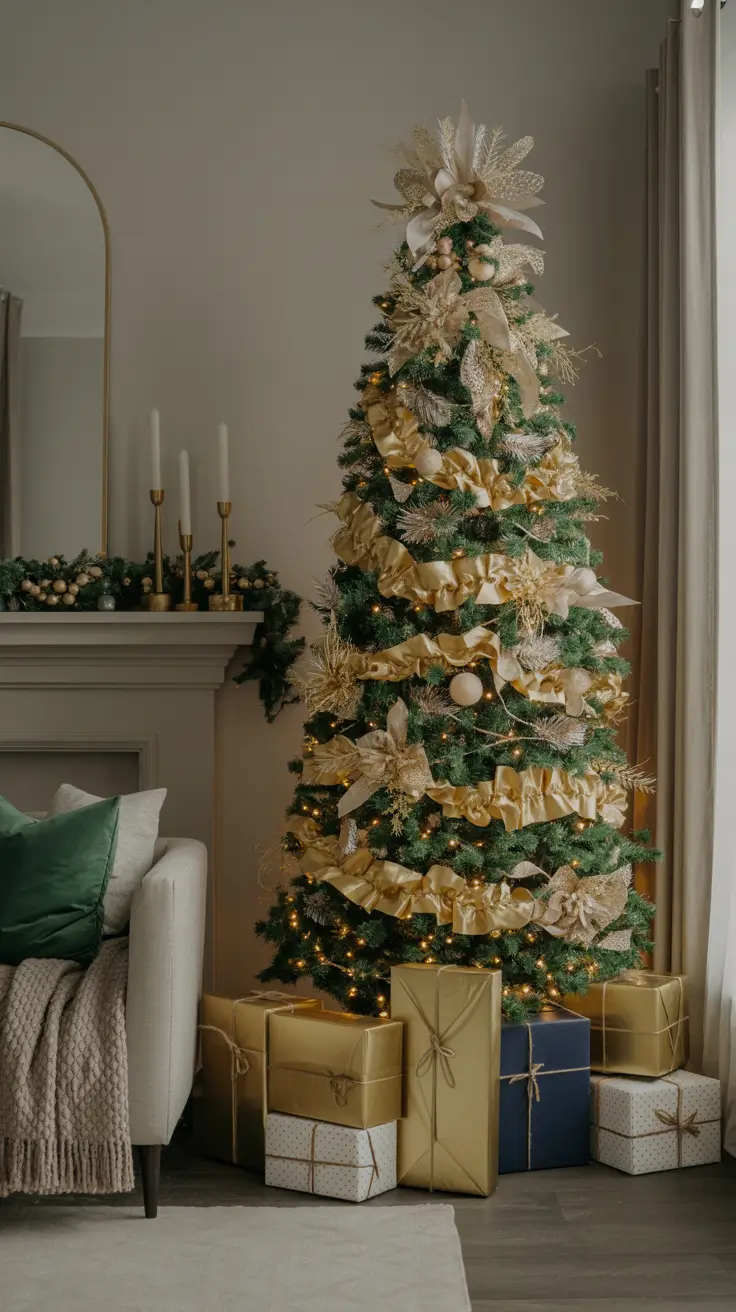 27 Gold Christmas Tree 2025 - Elegant and Modern Ideas for Festive Home Decor