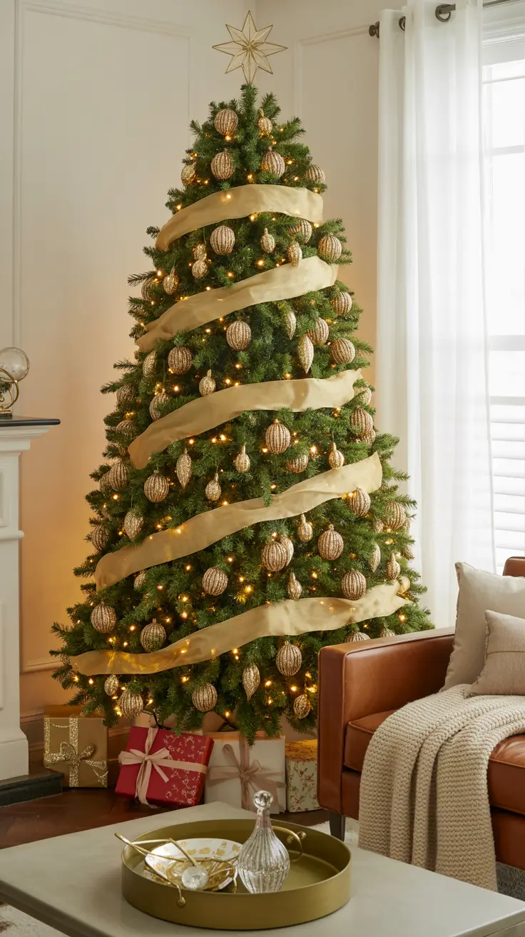 27 Gold Christmas Tree 2025 - Elegant and Modern Ideas for Festive Home Decor