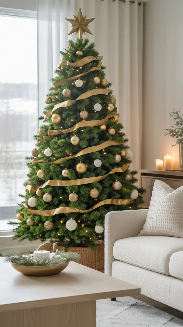 27 Gold Christmas Tree 2025 - Elegant and Modern Ideas for Festive Home Decor