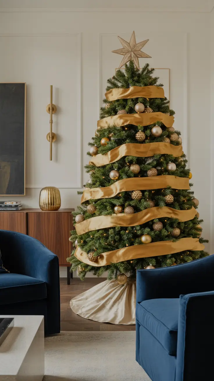 27 Gold Christmas Tree 2025 - Elegant and Modern Ideas for Festive Home Decor
