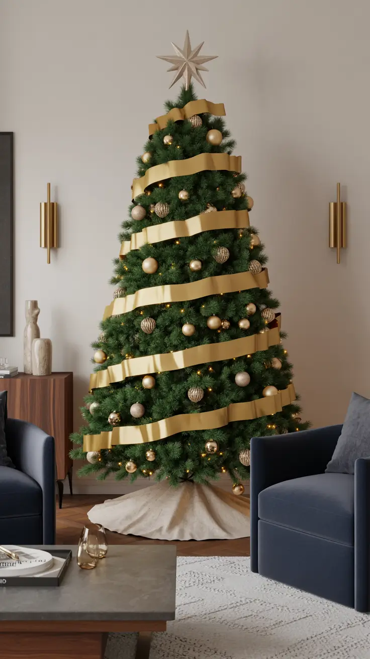 27 Gold Christmas Tree 2025 - Elegant and Modern Ideas for Festive Home Decor
