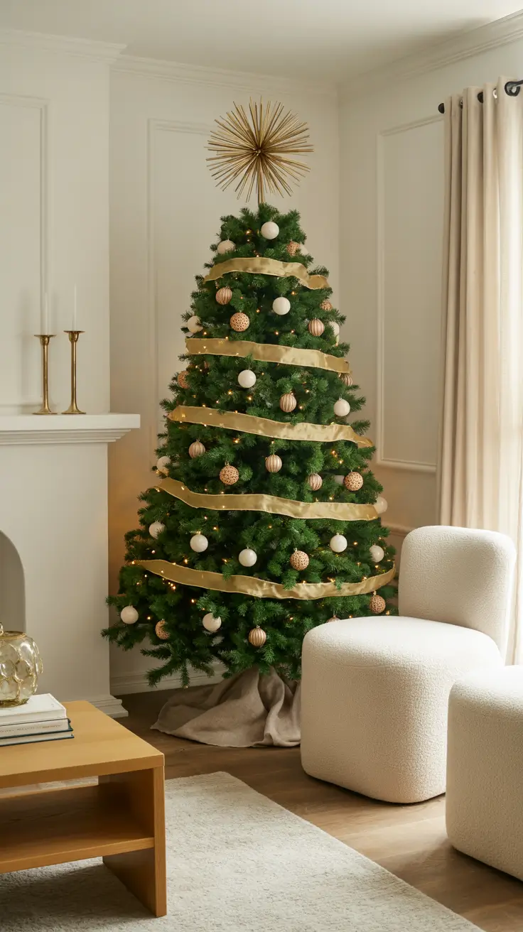 27 Gold Christmas Tree 2025 - Elegant and Modern Ideas for Festive Home Decor