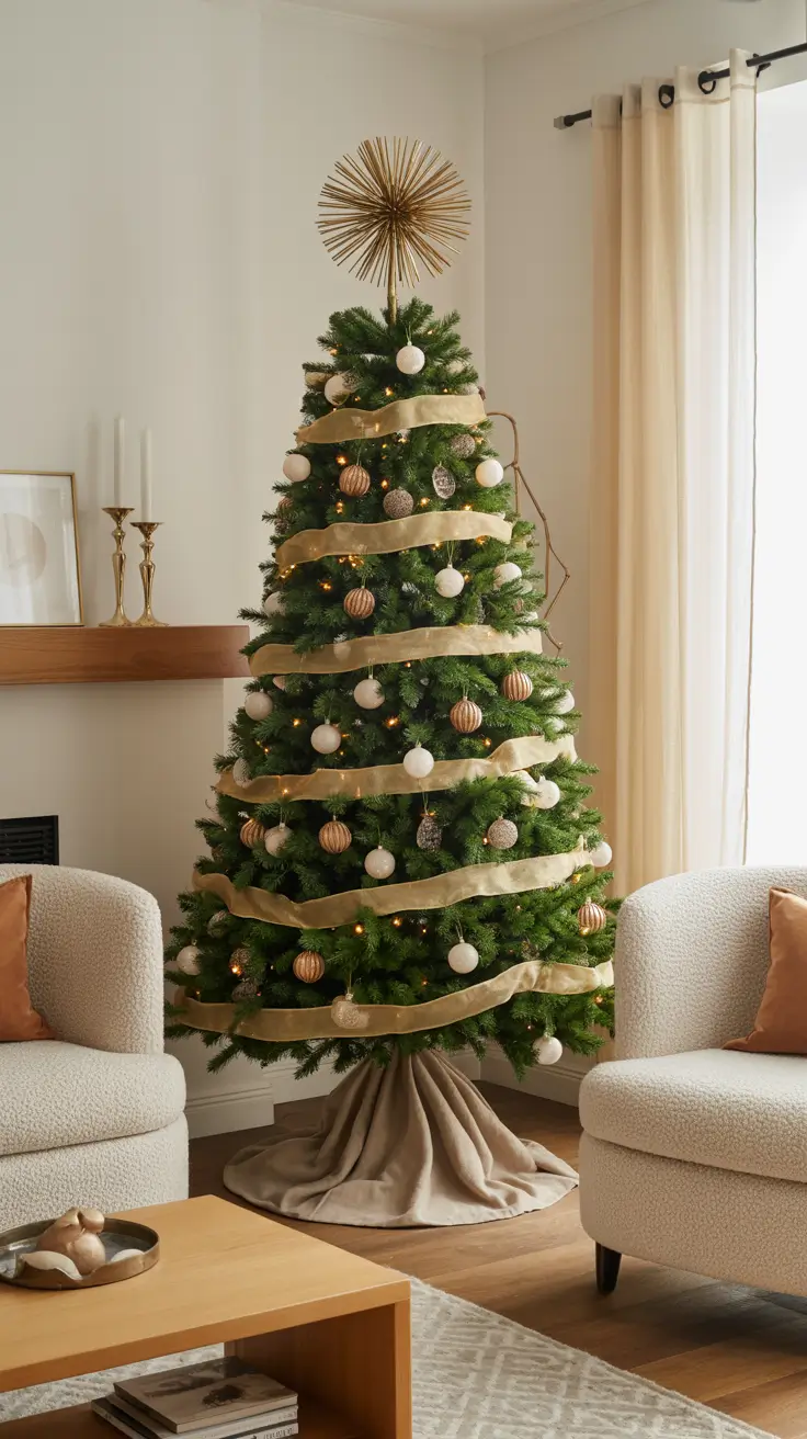 27 Gold Christmas Tree 2025 - Elegant and Modern Ideas for Festive Home Decor