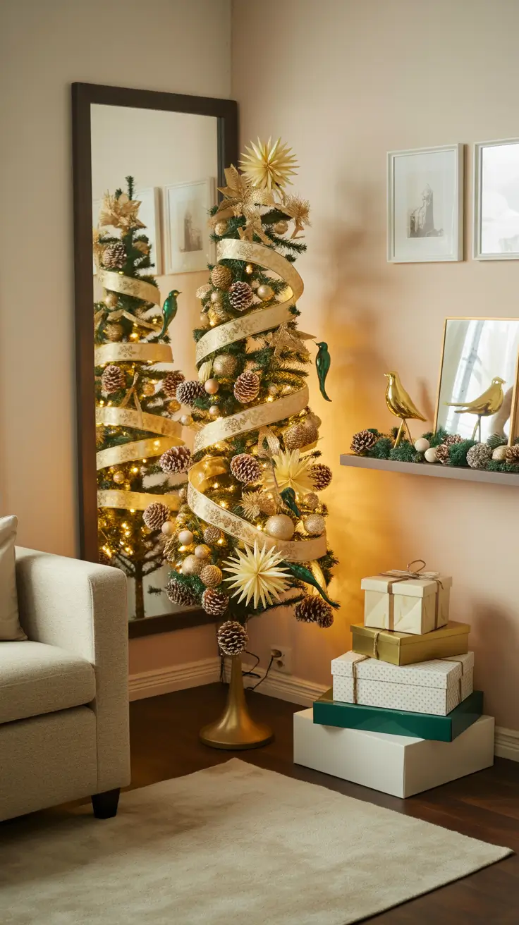 27 Gold Christmas Tree 2025 - Elegant and Modern Ideas for Festive Home Decor