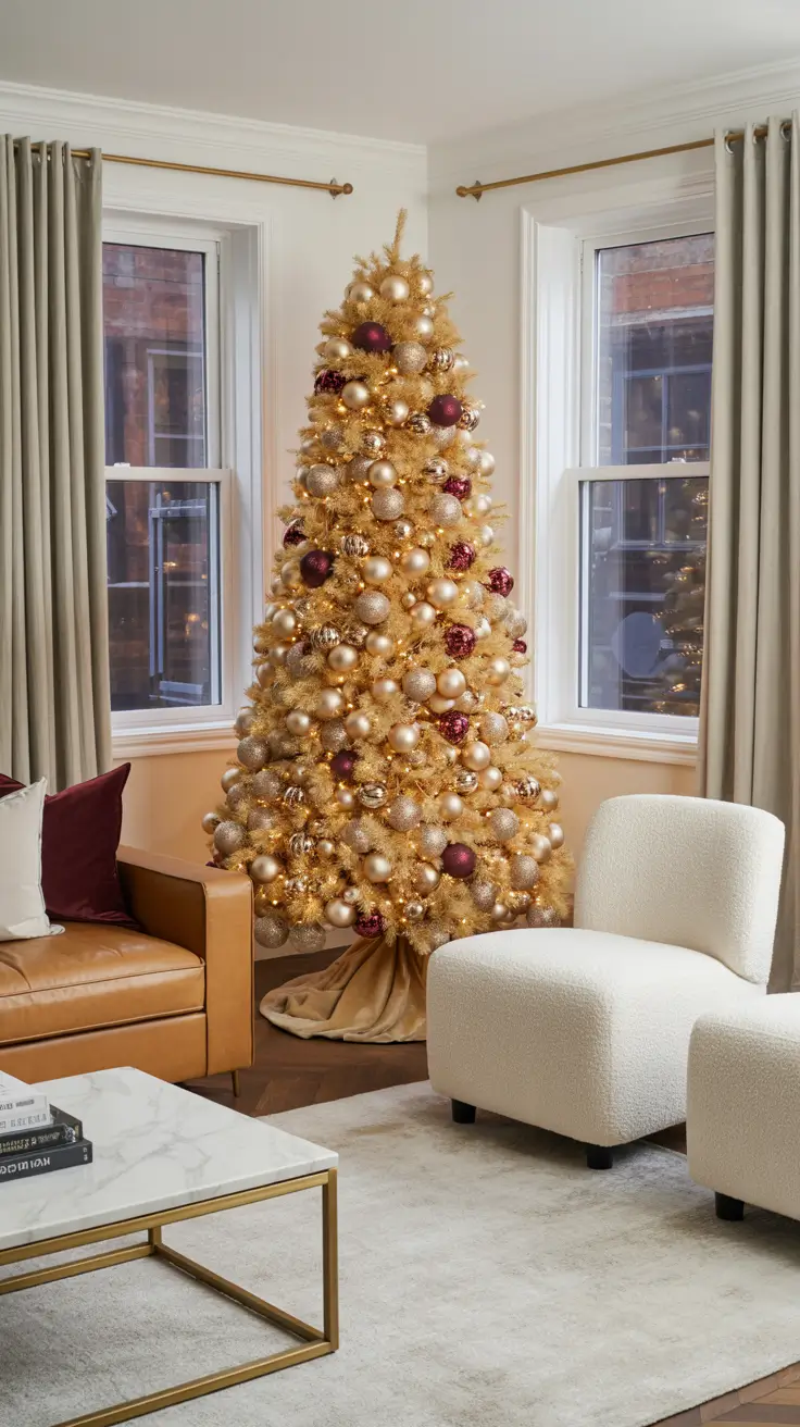 27 Gold Christmas Tree 2025 - Elegant and Modern Ideas for Festive Home Decor