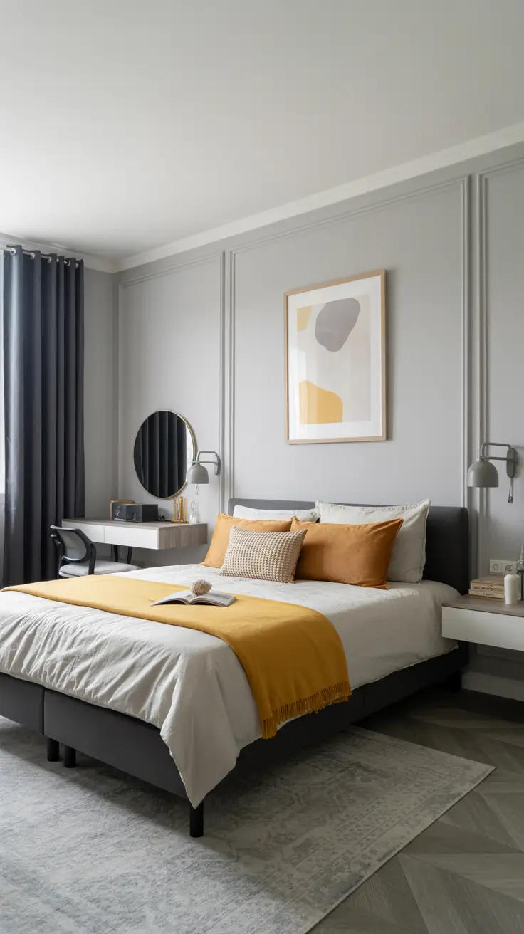 30 Grey Bedroom Ideas 2026 - Aesthetic Cozy, Modern, Pop of Color