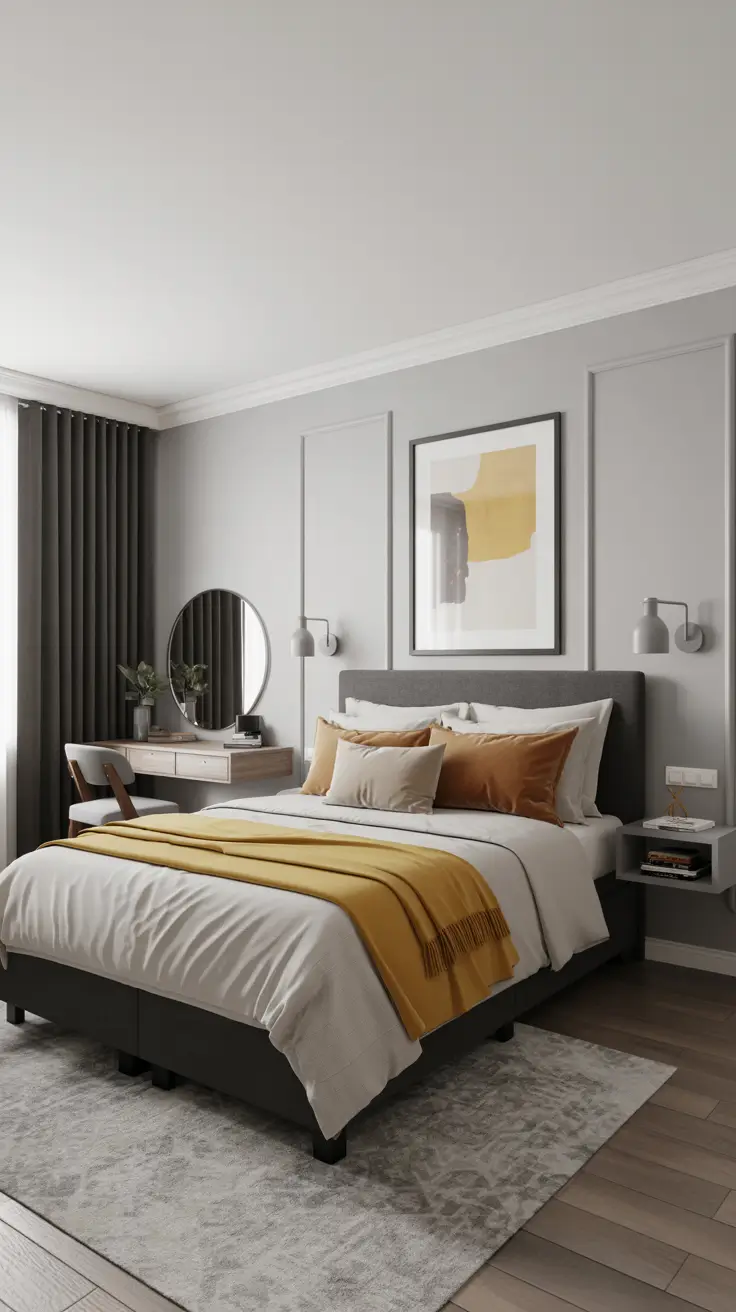 30 Grey Bedroom Ideas 2026 - Aesthetic Cozy, Modern, Pop of Color