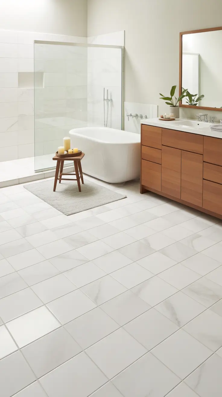 28 Bathroom Floor Tile Ideas 2026: Modern, Timeless, and Budget-Friendly Designs