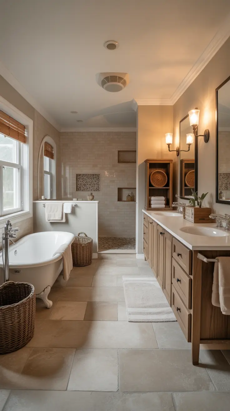 28 Bathroom Floor Tile Ideas 2026: Modern, Timeless, and Budget-Friendly Designs