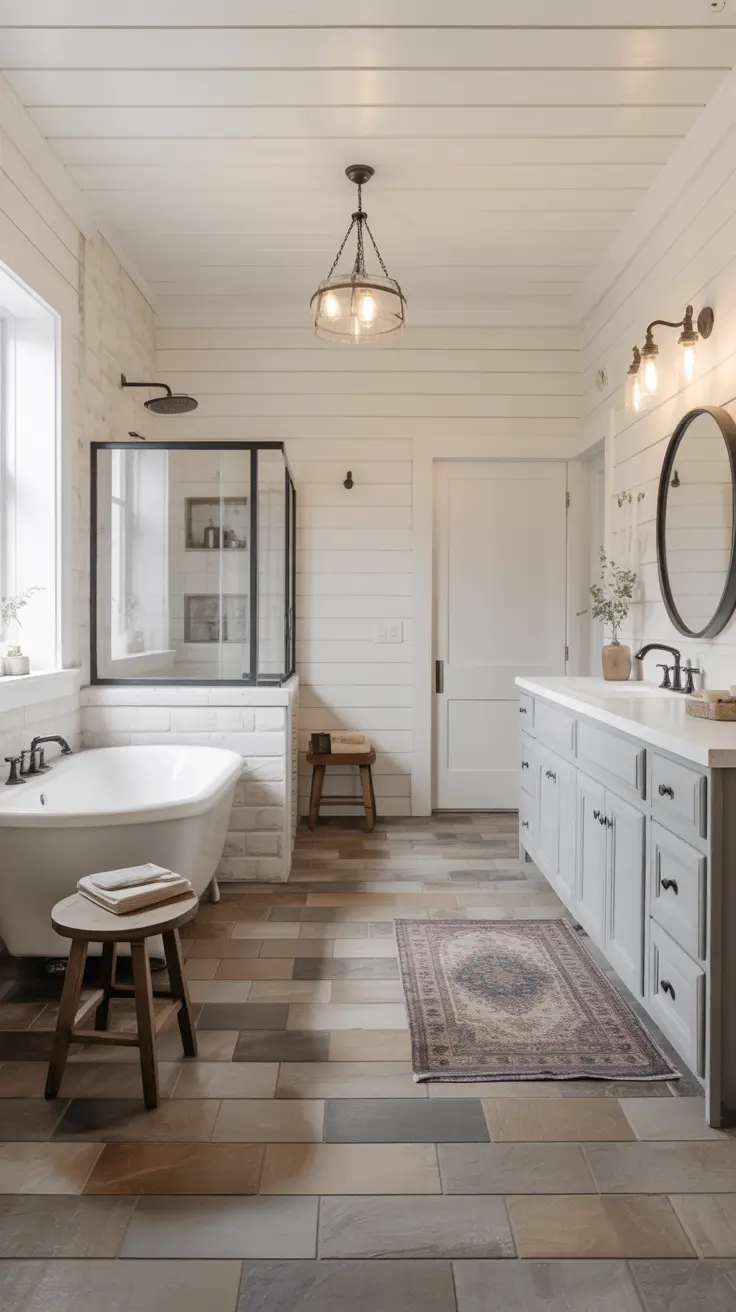 28 Bathroom Floor Tile Ideas 2026: Modern, Timeless, and Budget-Friendly Designs