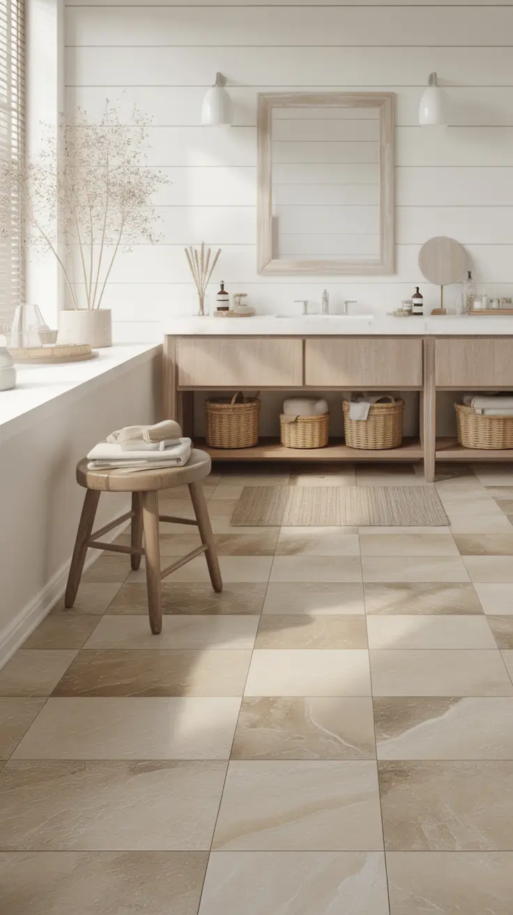 28 Bathroom Floor Tile Ideas 2026: Modern, Timeless, and Budget-Friendly Designs