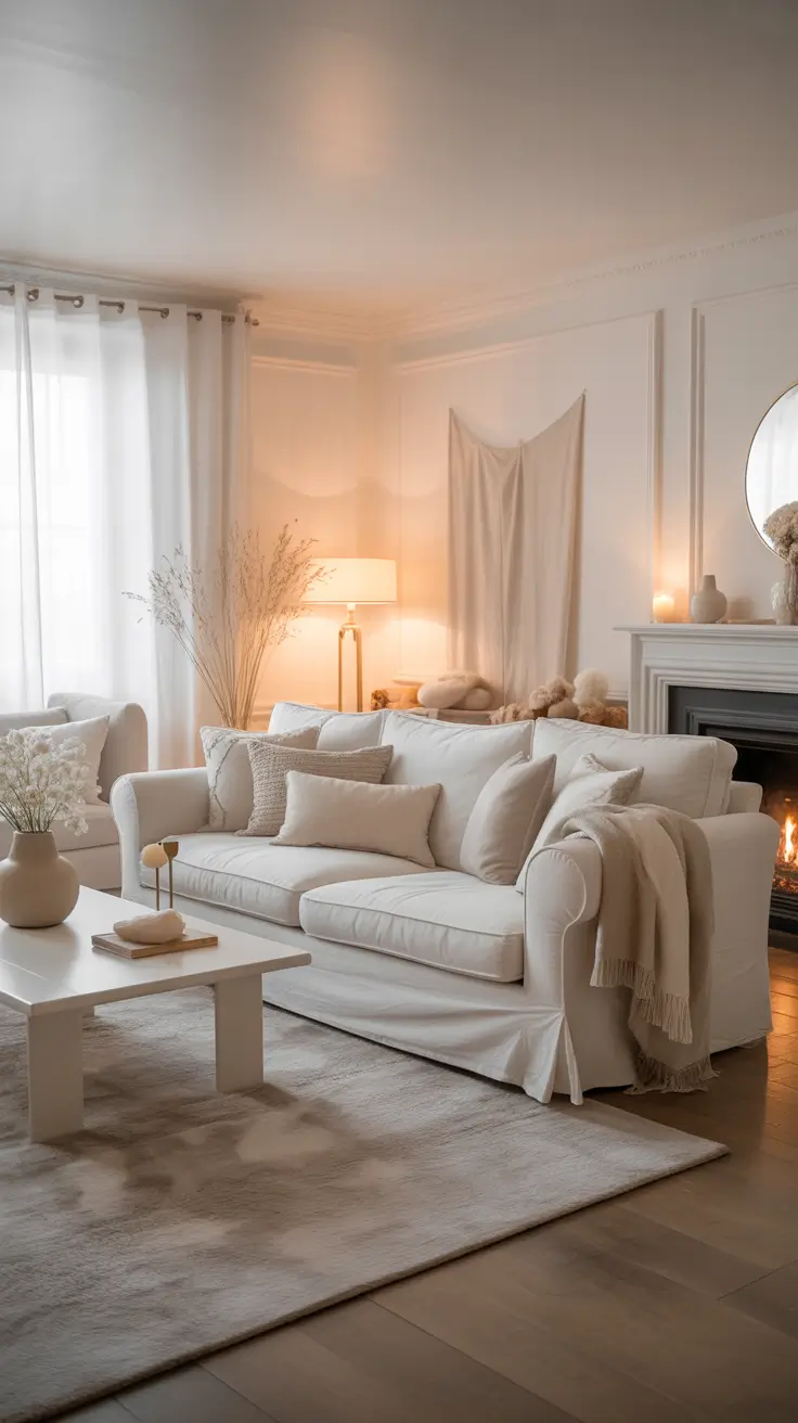 37 Whites Living Room Ideas 2026 for Modern and Cozy Decor