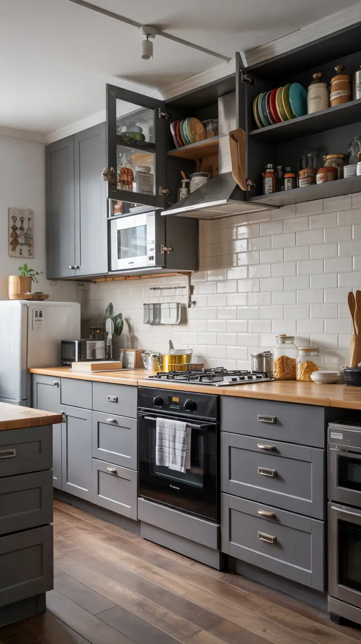 Stunning Textured Apartment Makeover With Industrial Lighting image