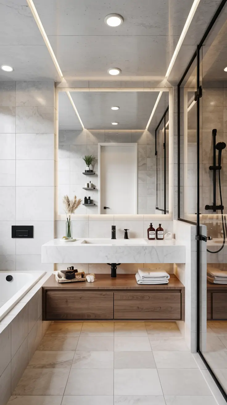 28 Bathroom Light Fixtures Ideas 2026: Modern, Industrial, and Art Deco Lighting Trends