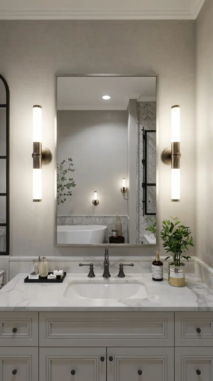 28 Bathroom Light Fixtures Ideas 2026: Modern, Industrial, and Art Deco Lighting Trends