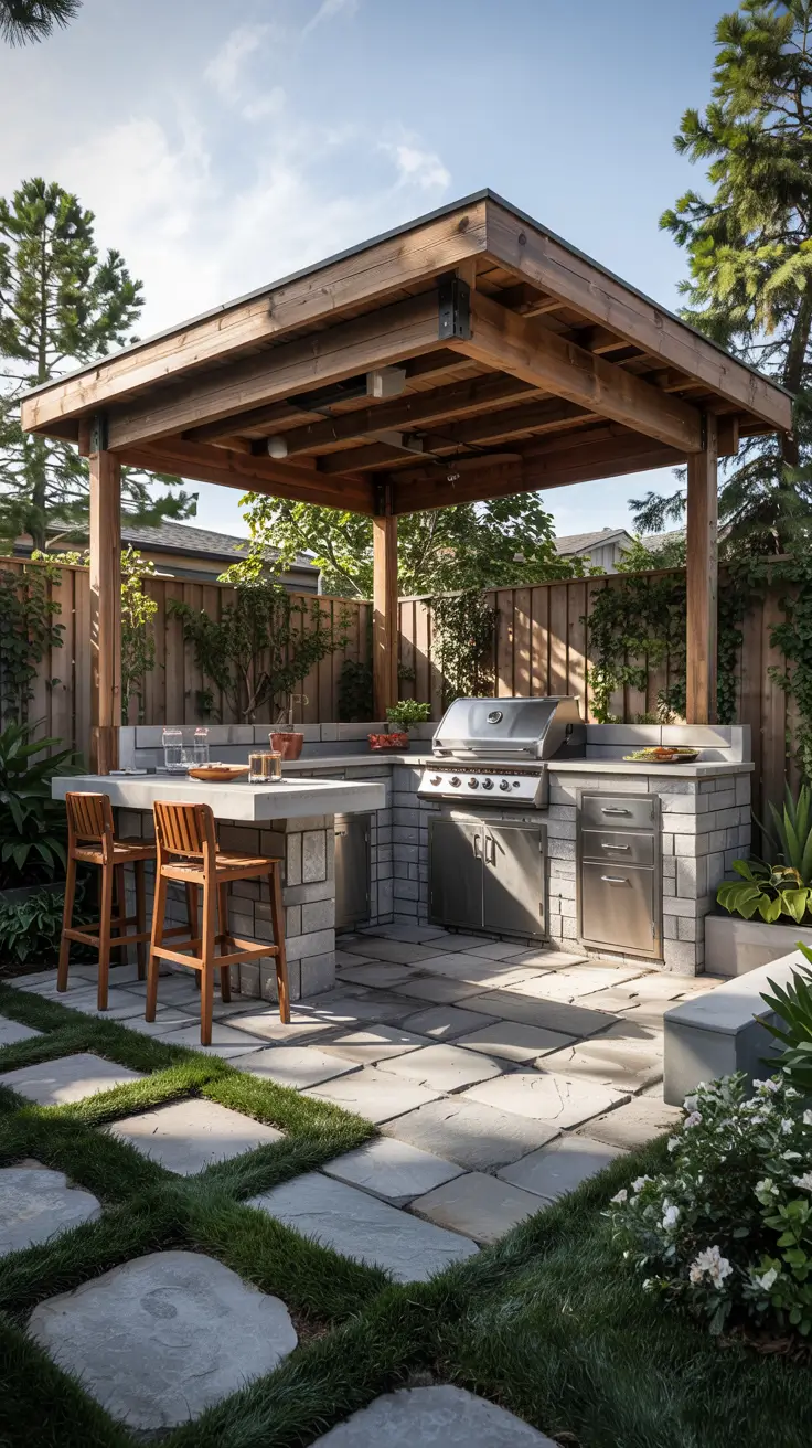 14 Outdoor BBQ Area With Roof 2026: Modern Layouts, Roof Types, And Design Ideas