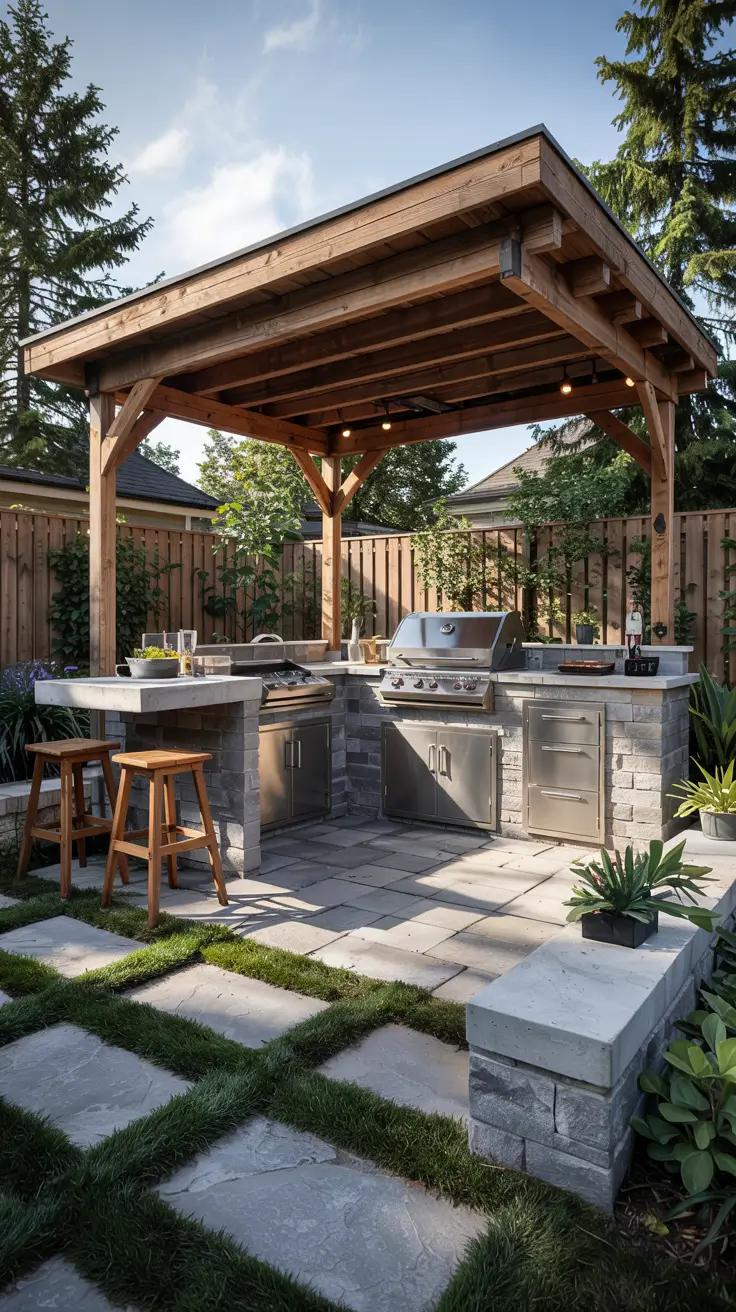 14 Outdoor BBQ Area With Roof 2026: Modern Layouts, Roof Types, And Design Ideas