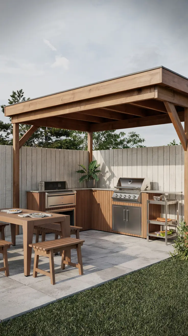 14 Outdoor BBQ Area With Roof 2026: Modern Layouts, Roof Types, And Design Ideas