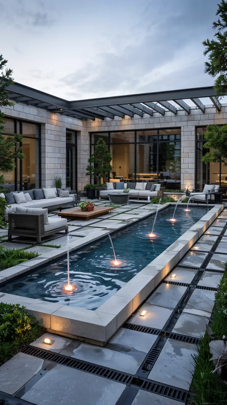 37 Courtyard Water Feature Ideas 2026 - Modern, Mediterranean And Zen Inspiration