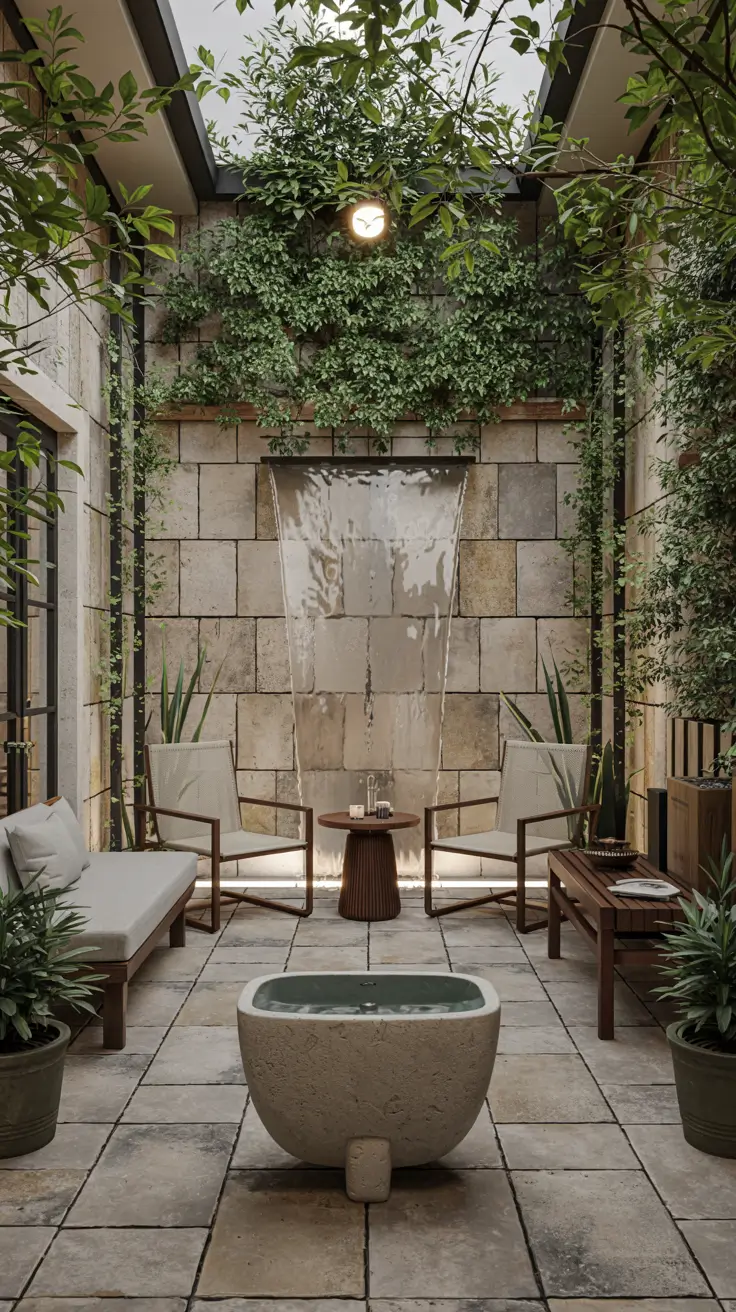 37 Courtyard Water Feature Ideas 2026 - Modern, Mediterranean And Zen Inspiration