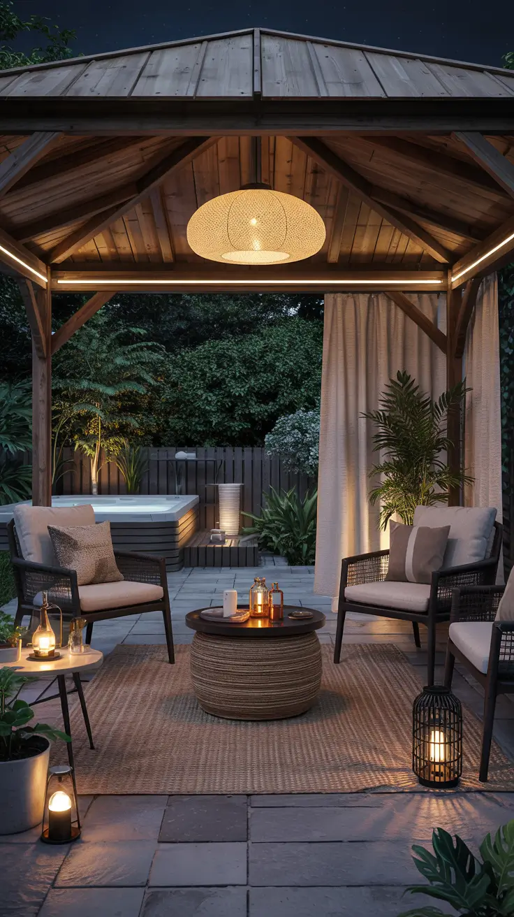 37 Gazebo Lighting Ideas 2026 For Backyard, Patio, Garden And Modern Gazebos