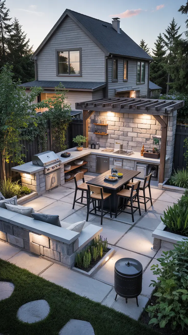 30 Patio BBQ Area 2026 – Outdoor Kitchen Design Ideas for Backyard