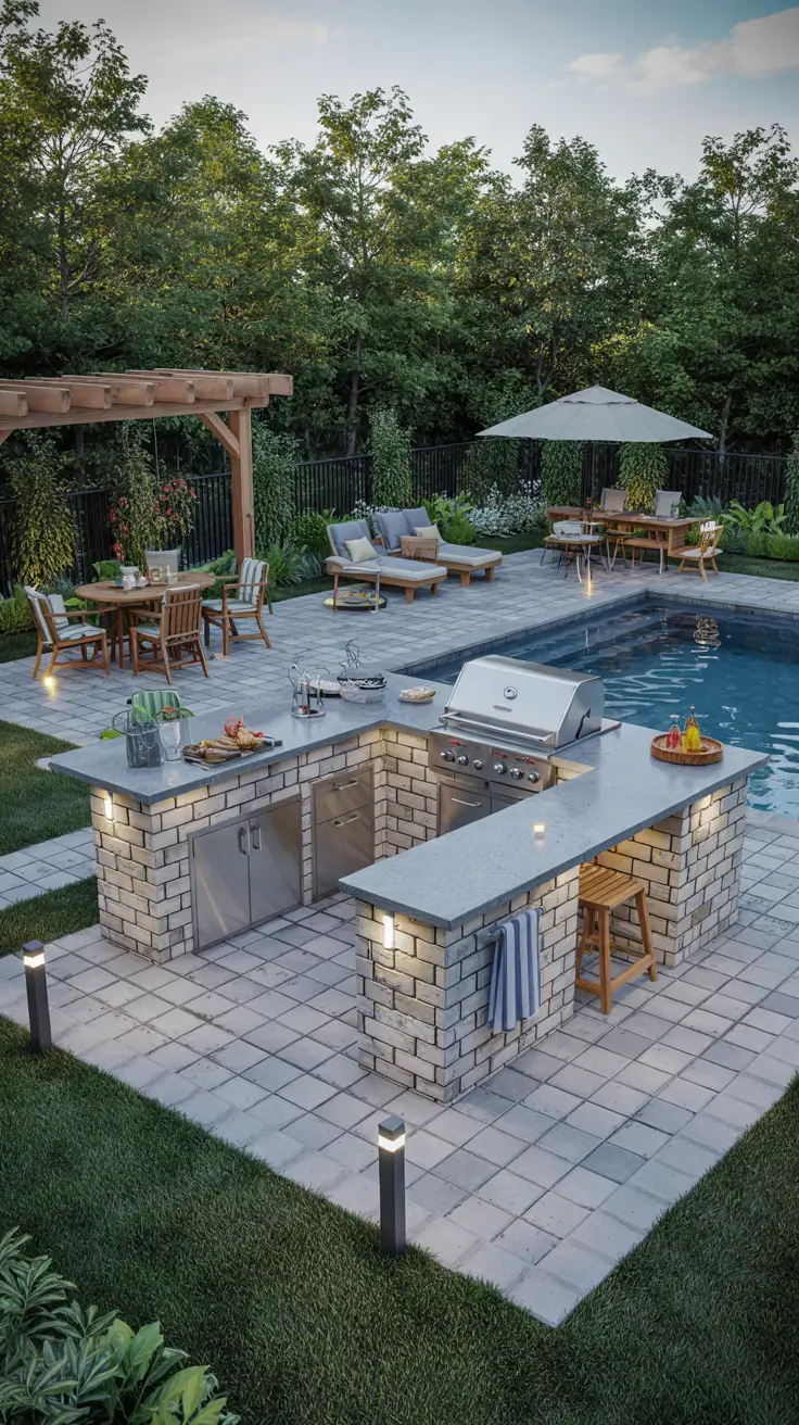 30 Patio BBQ Area 2026 – Outdoor Kitchen Design Ideas for Backyard