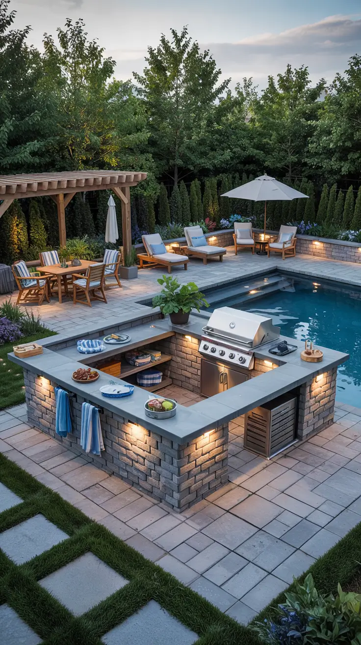 30 Patio BBQ Area 2026 – Outdoor Kitchen Design Ideas for Backyard