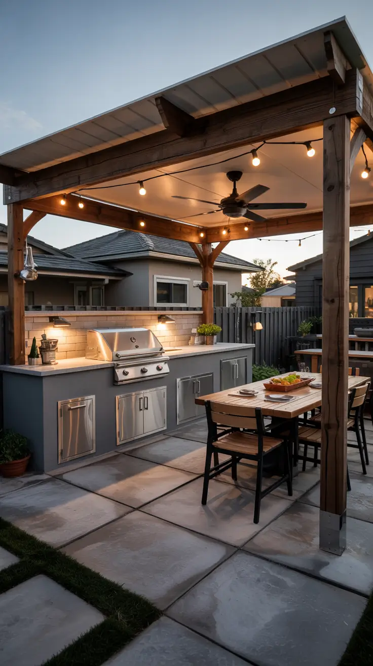 30 Patio BBQ Area 2026 – Outdoor Kitchen Design Ideas for Backyard