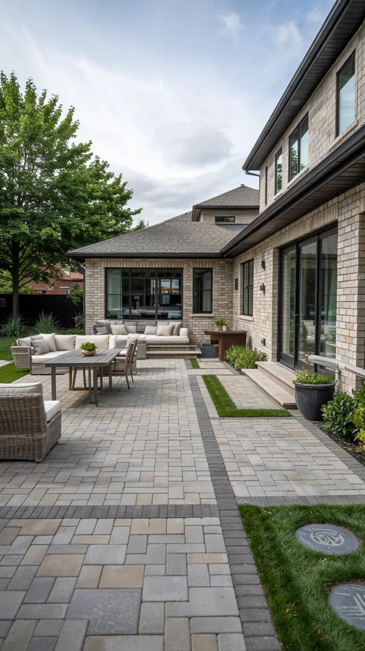 25 Paver Patio Patterns 2026 - Modern Ideas, Square, Brick, Herringbone Designs