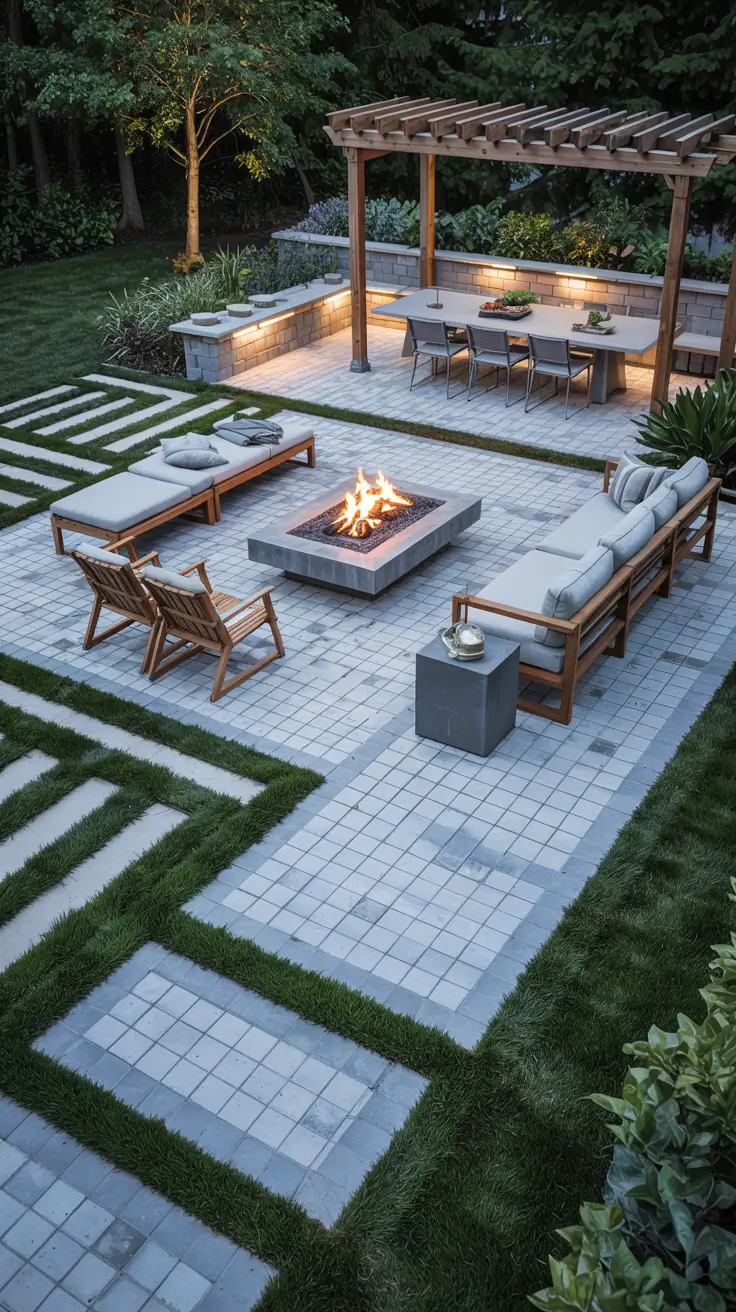 25 Paver Patio Patterns 2026 - Modern Ideas, Square, Brick, Herringbone Designs