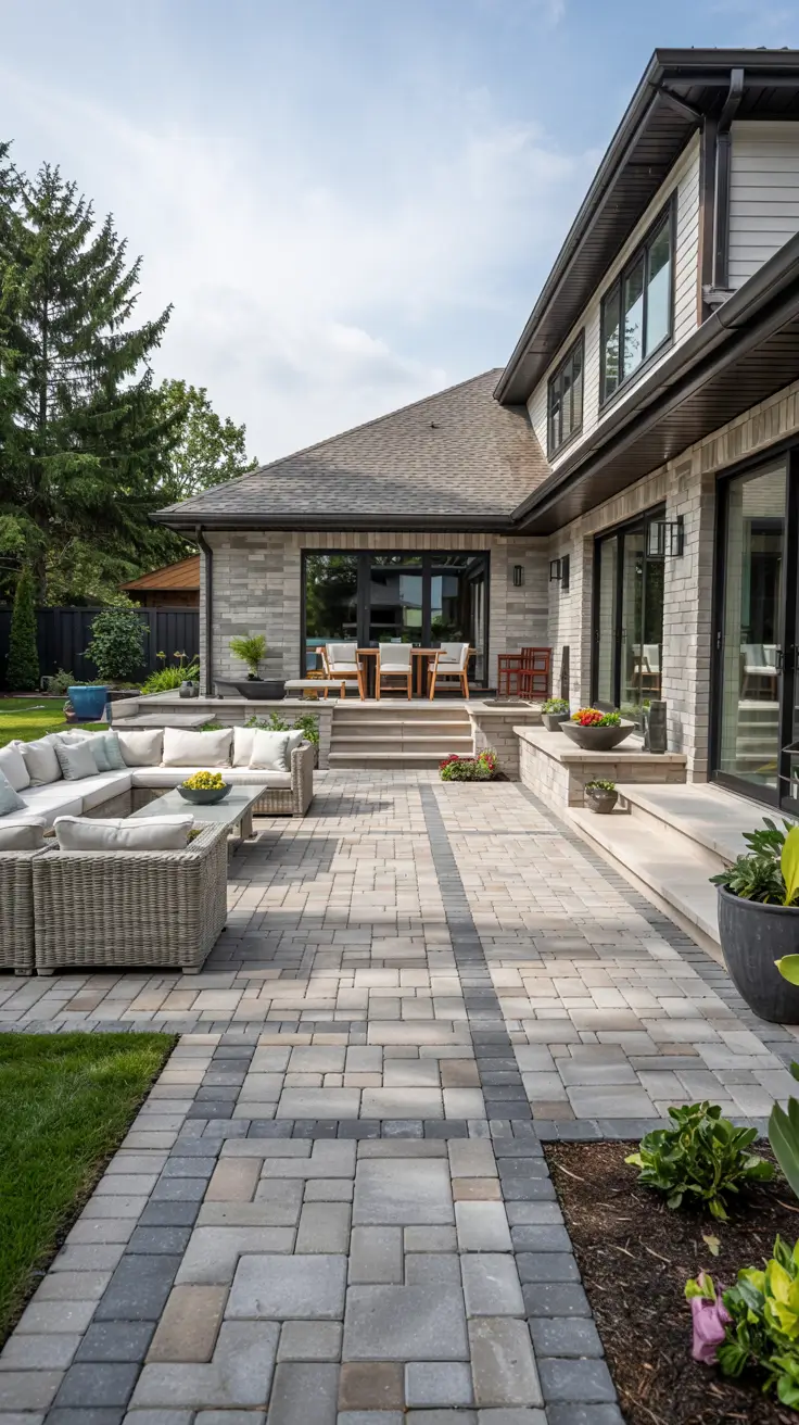 25 Paver Patio Patterns 2026 - Modern Ideas, Square, Brick, Herringbone Designs