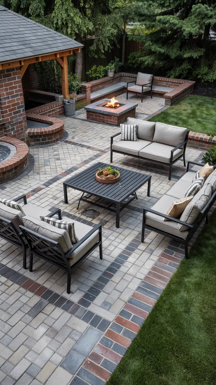 25 Paver Patio Patterns 2026 - Modern Ideas, Square, Brick, Herringbone Designs