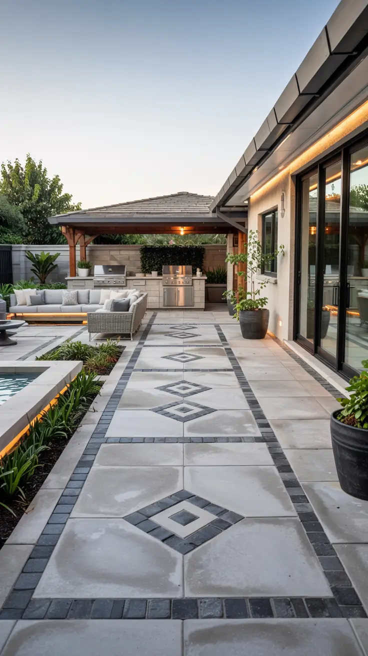 25 Paver Patio Patterns 2026 - Modern Ideas, Square, Brick, Herringbone Designs