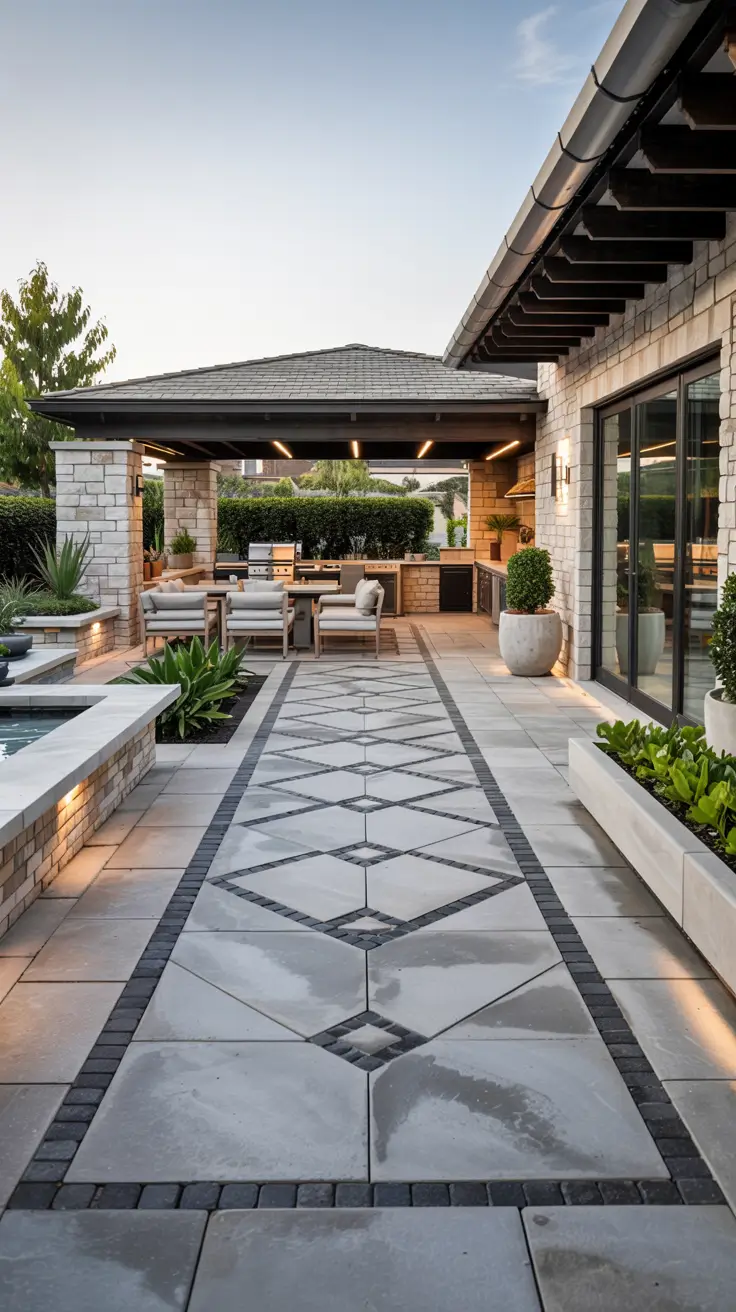 25 Paver Patio Patterns 2026 - Modern Ideas, Square, Brick, Herringbone Designs